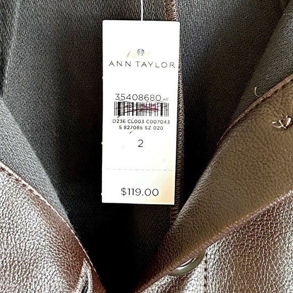 * NEW* Ann Taylor, 2, Pencil Skirt, Dark Brown, Button Down, Front Pockets, Faux - Picture 6 of 9